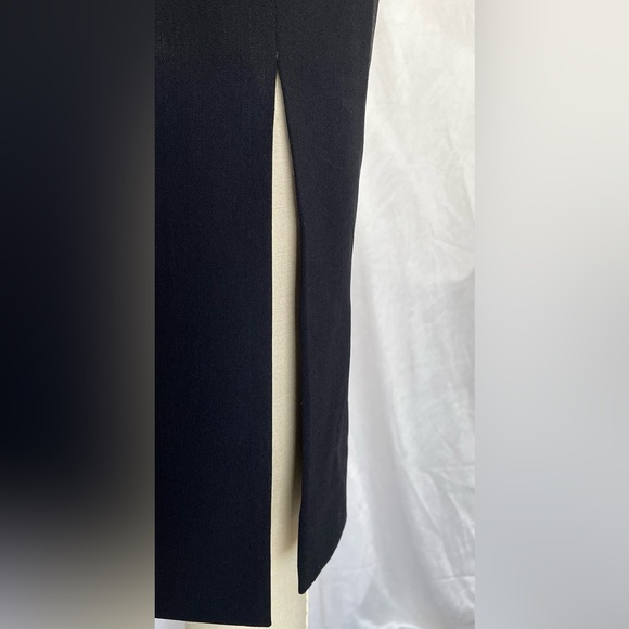 Escada Germany Thin Wool pencil long skirt side slit black size 34 EU / 2 US - Picture 7 of 15